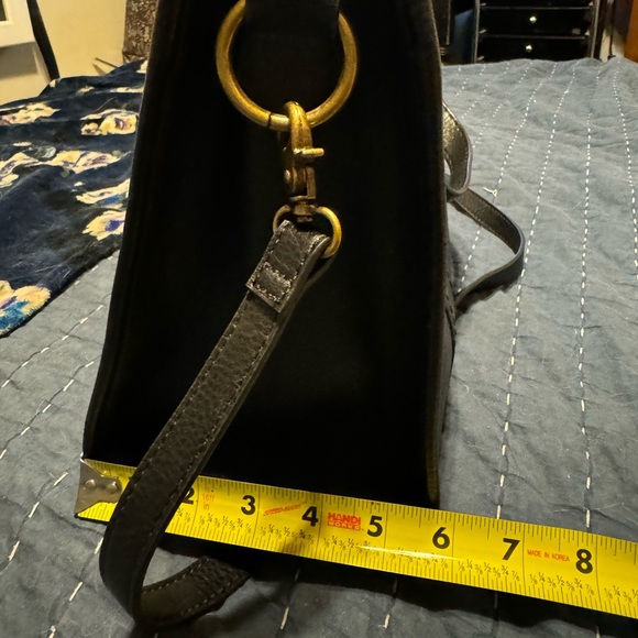 Frye and Co Black bonded satchel NWT - Picture 5 of 7